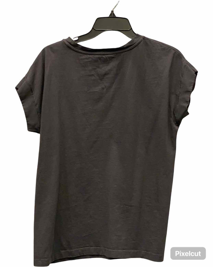 All Saints Size L Black Brown leapard T-shirt
