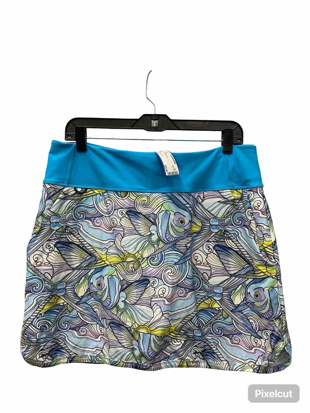Fishe Wear Size L Blue Green fish Skirt
