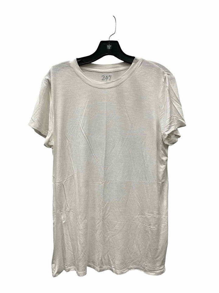 24/7 Maurices Size L White T-shirt