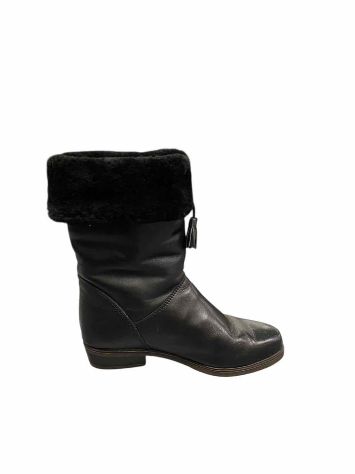 Pajar Shoe Size 39 Black Leather Shearling Lining NWOT Boots(knee)
