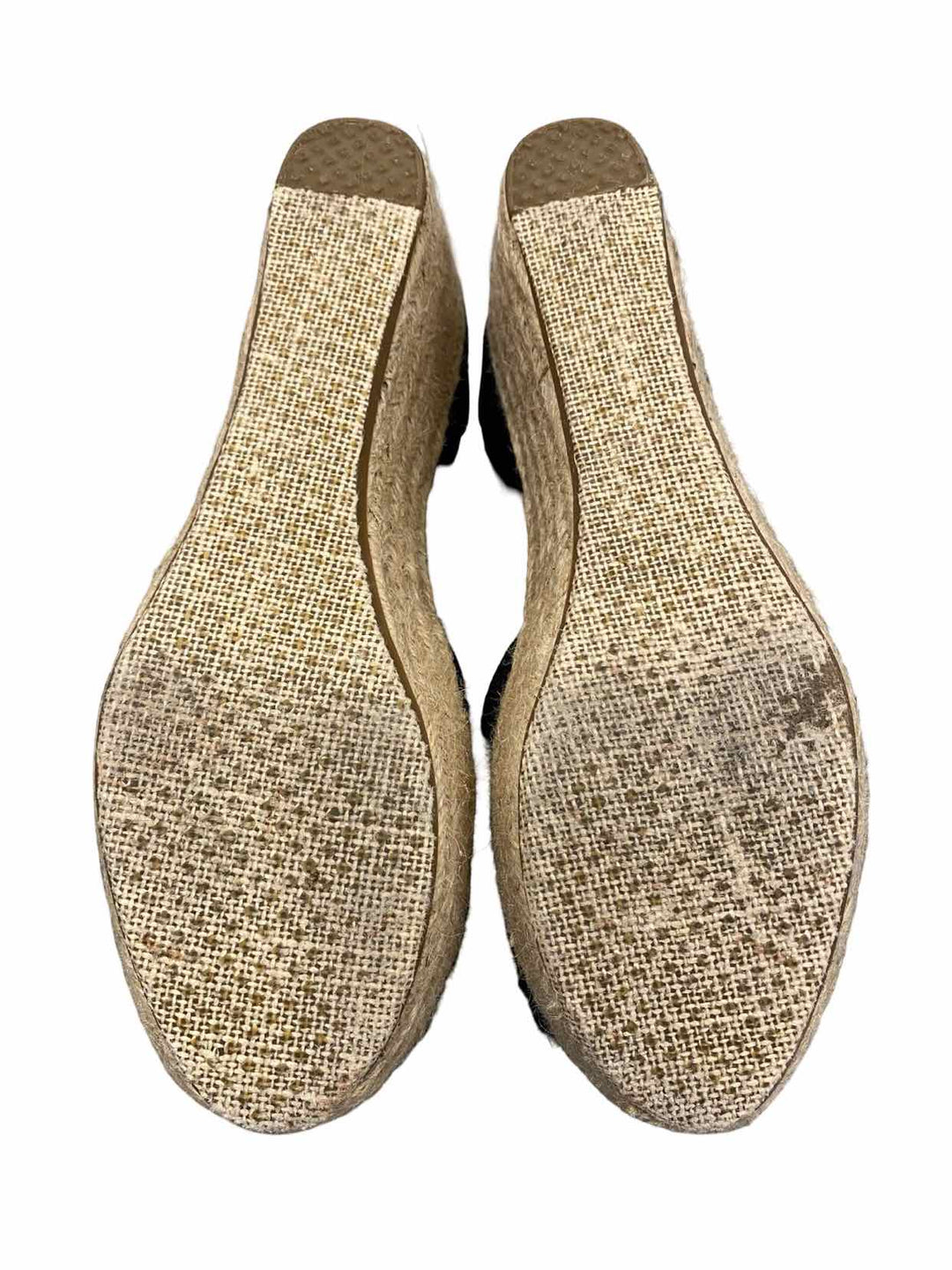 Toms Shoe Size 6.5 Black Espadrilles Wedge Sandals