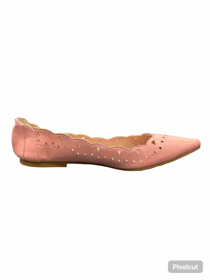 Mia Shoe Size 7 Pink Perforated Flats