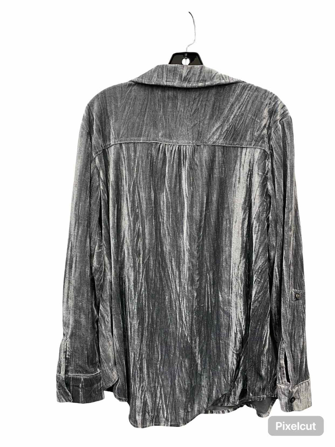 Maurices Size XL Silver Velvet Long Sleeve Shirts