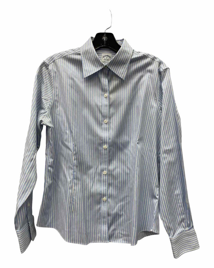 Brooks Brothers Size 8 Blue White Striped Long Sleeve Shirts