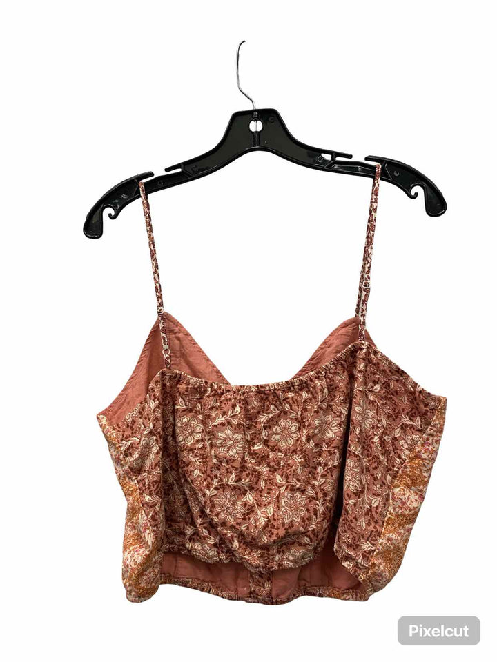 American Eagle Size L Pink Multi-Color Tank Top