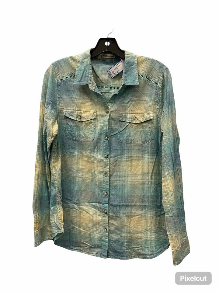 Toad & Co. Size M Blue Plaid Long Sleeve Shirts