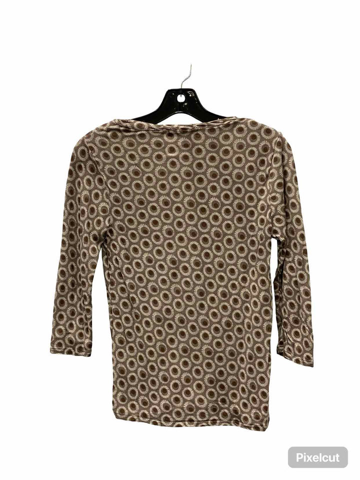 Boden Size 4 Brown Print Long Sleeve Shirts