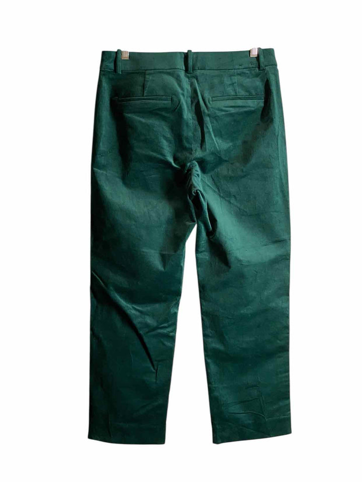 J Crew Size 10P Green Velvet Pants