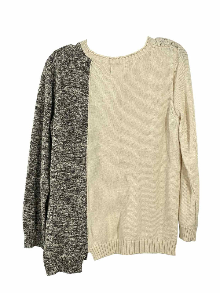 Pure Size S White Gray Cotton Sweater