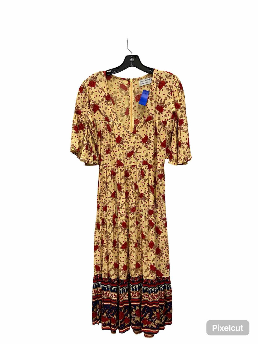 Anthropologie Size 4 Beige Red Floral Dress