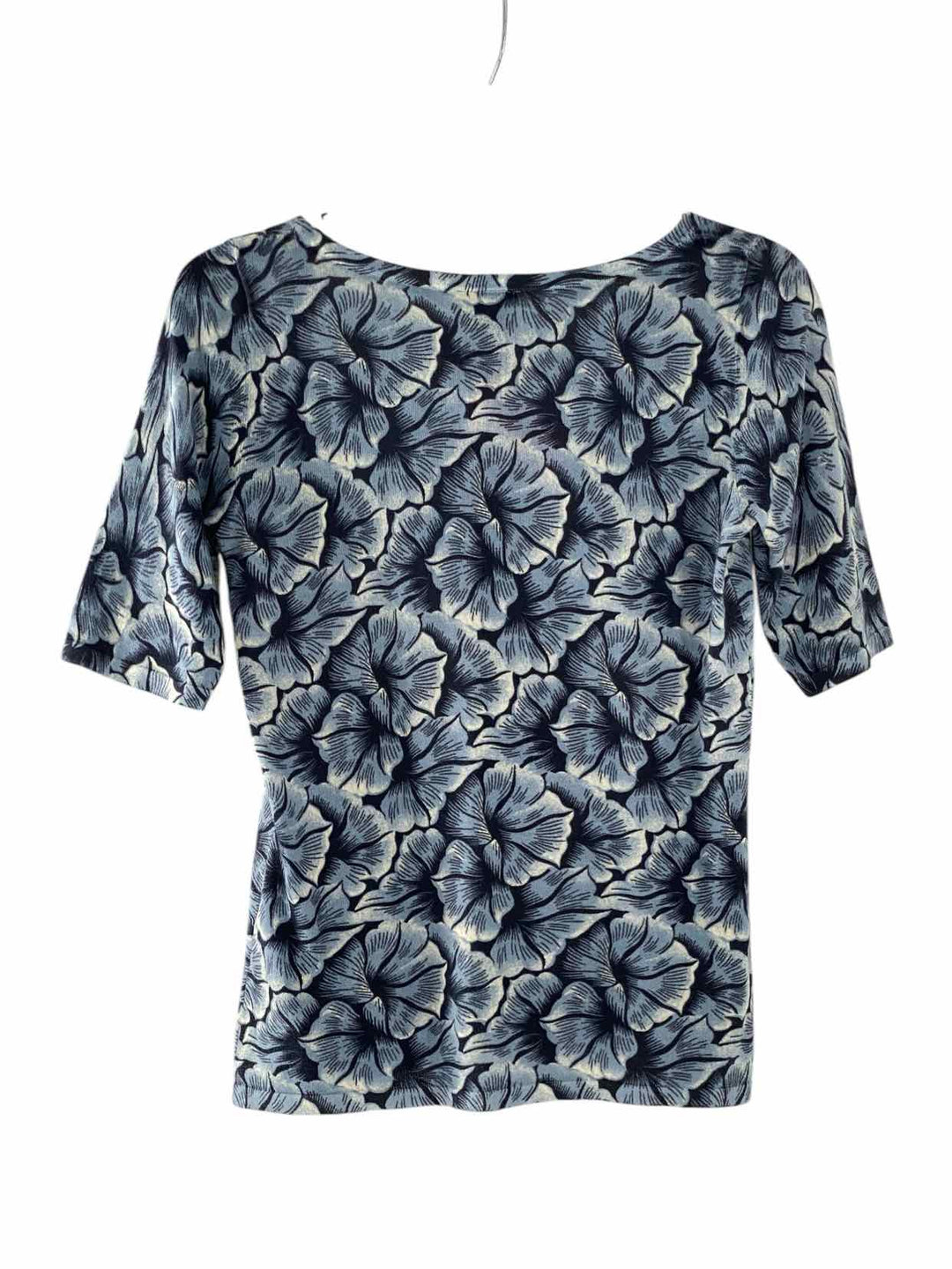 Ann Taylor Size S Blue Floral Short Sleeve Shirts