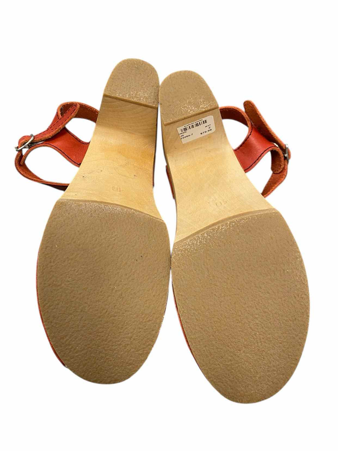 Hasbeens Shoe Size 40 Red Wood Heels