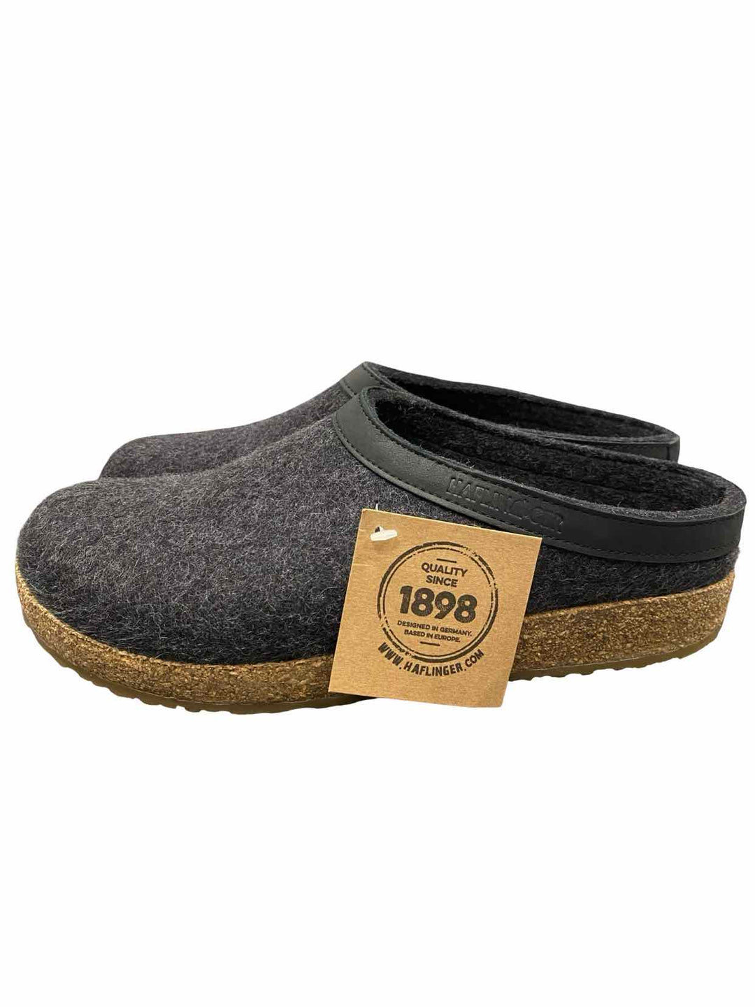 Haflinger Shoe Size 41 Charcoal Felt NWT Grizzly Wool Clogs