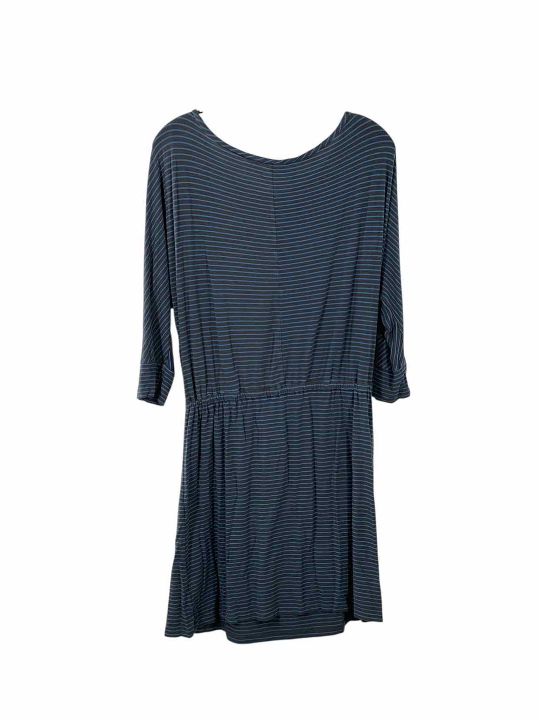 Caslon Size M Blue Gray Striped Dress