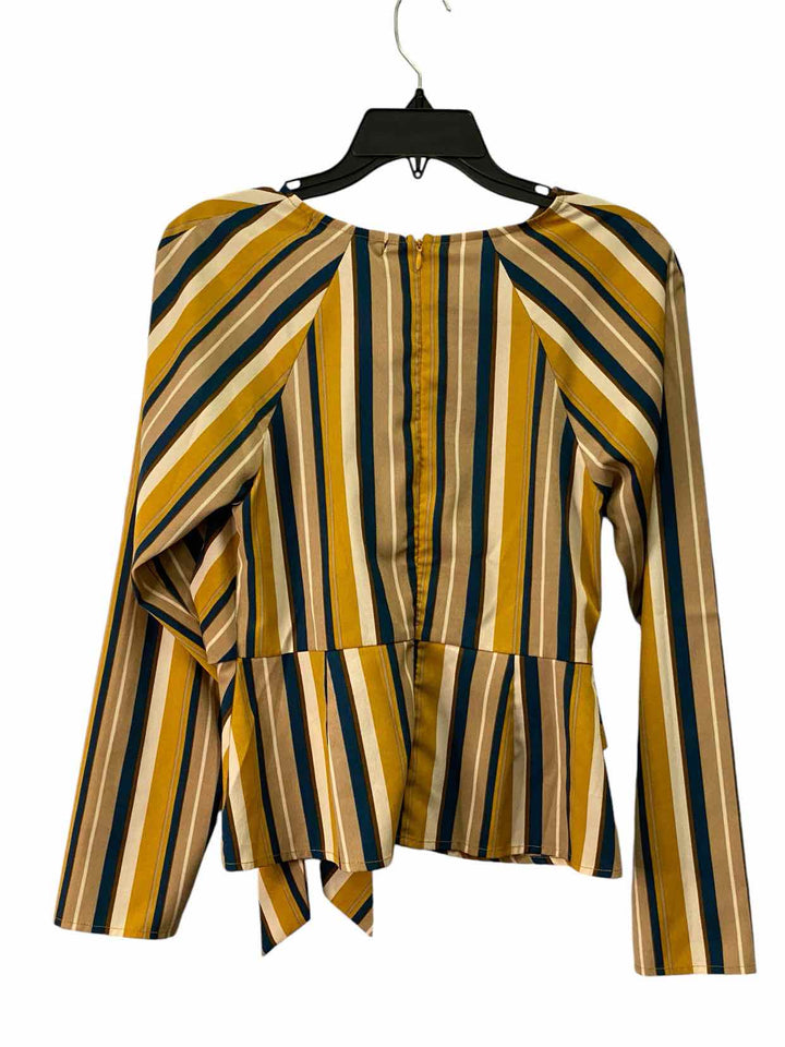 Strut & Bolt Size S Yellow Multi Stripe Long Sleeve Shirts