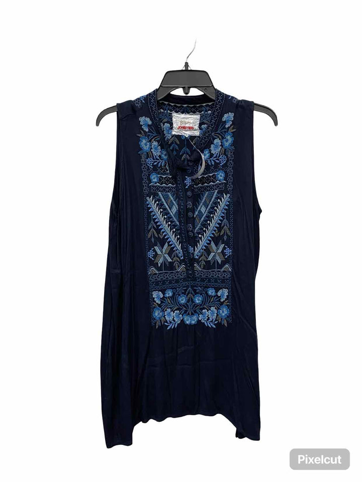 Johnny Was Size S Blue Embroidered Dress