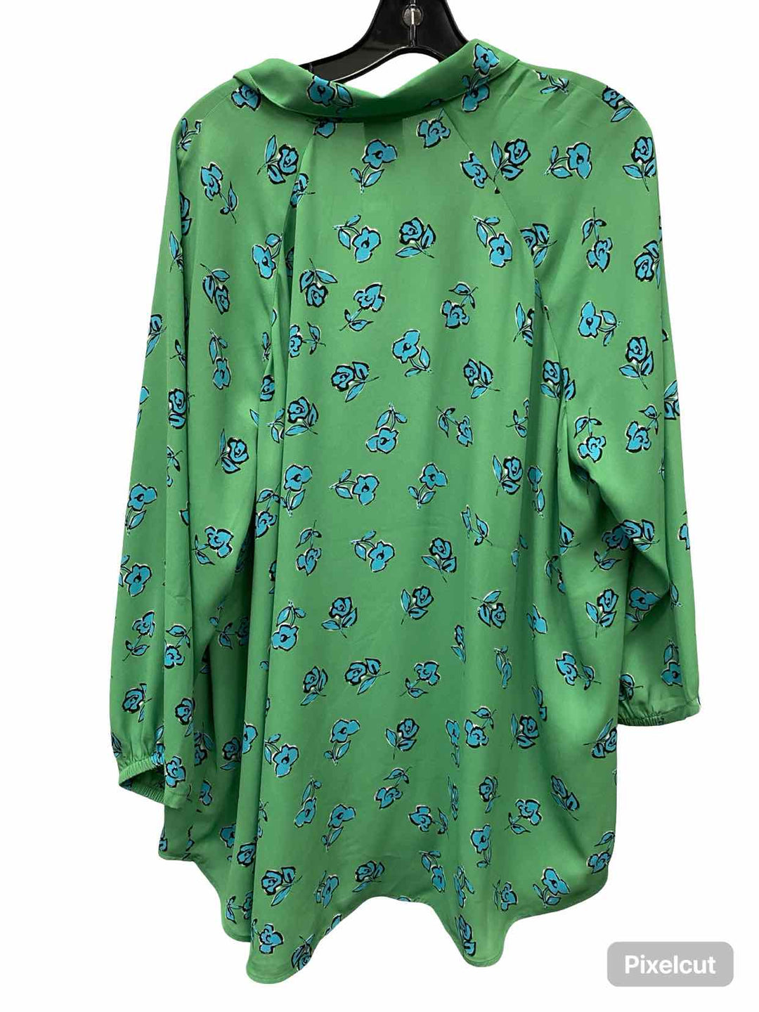 Cabi Size XXL Green Blue Floral Long Sleeve Shirts
