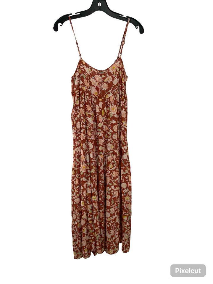 Billabong Size S Burnt Orange Floral Dress