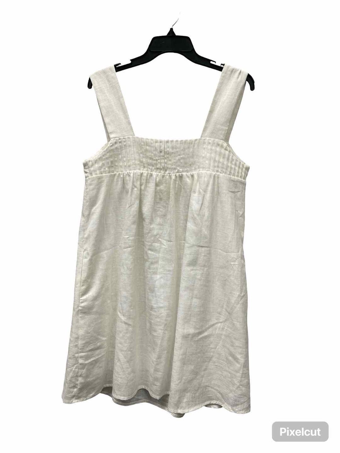 Lost + Wander Size M White 55% Linen 45% Cotton Dress