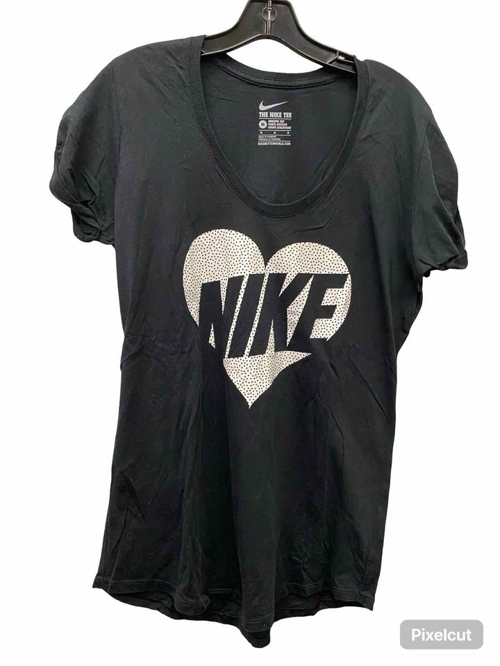 Nike Size M Black White Athletic Short Sleeve