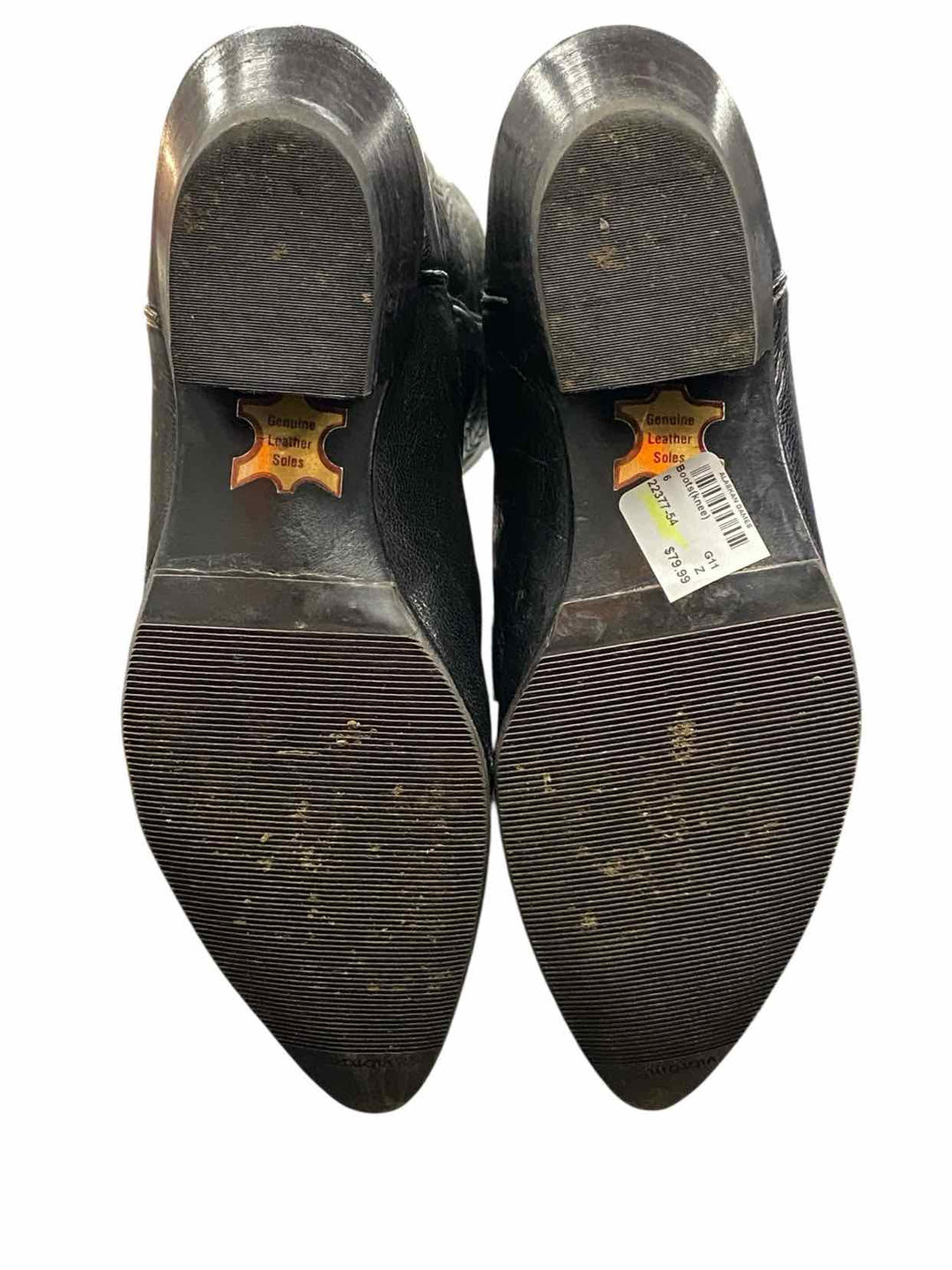 TONY LAMA Shoe Size 6 Black Cowboy Boots(knee)