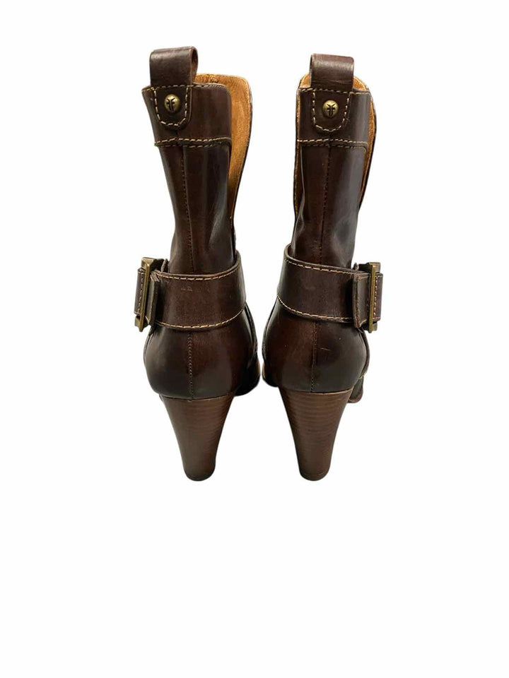 Frye Shoe Size 7.5 Brown Leather andrea mid Boots(Ankle)