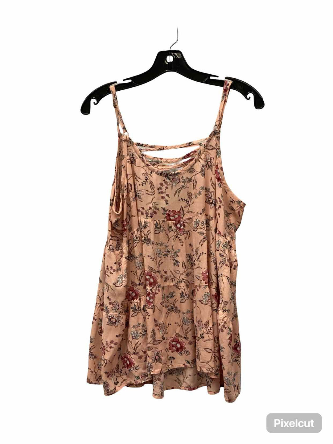 Torrid Size M/L Pink Floral Tank Top