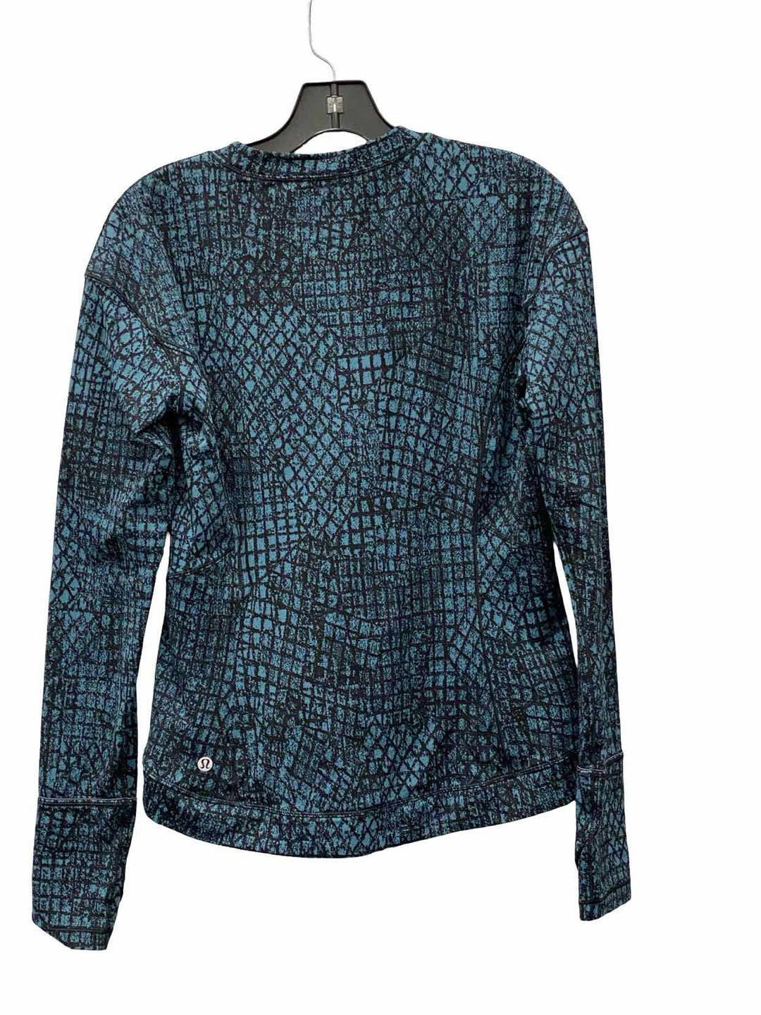 Lululemon Size L Blue Black Athletic Long Sleeve
