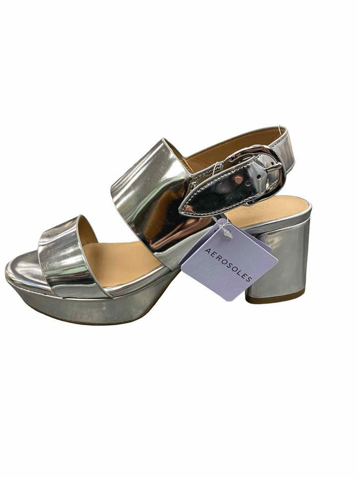 Aerosoles Shoe Size 7.5 Silver Camera Heels