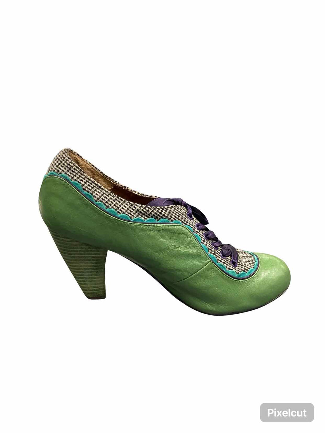 Poetic Licence Shoe Size 9 Green Leather Heels