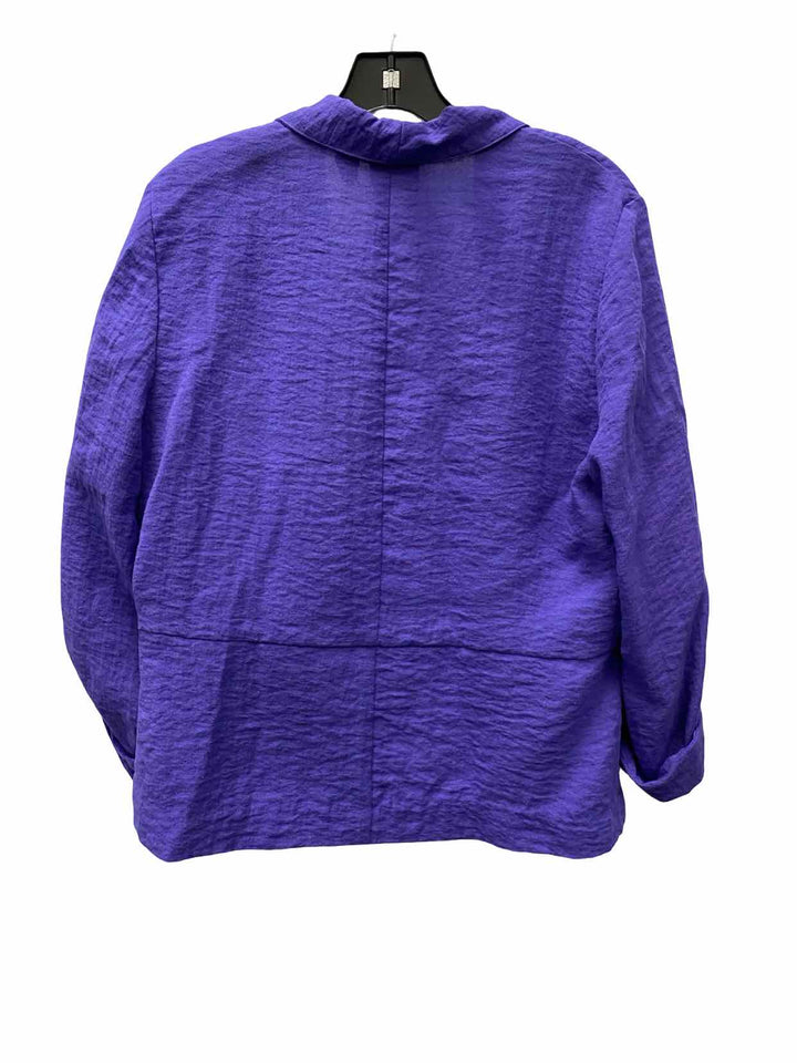 Chico's Size 2 (M) Purple Long Sleeve Shirts