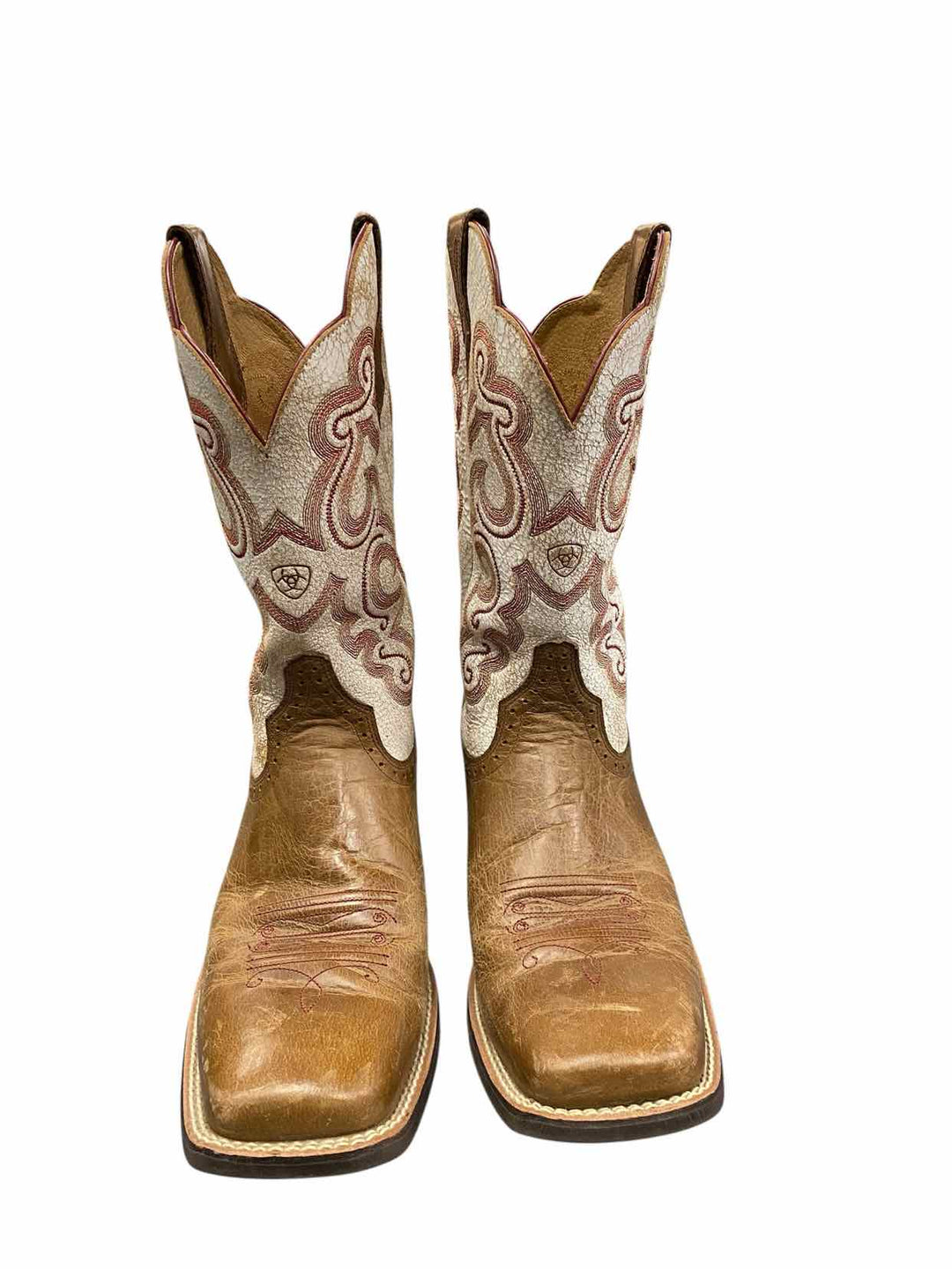 Ariat Shoe Size 12 Brown White & Red Boots(Ankle)