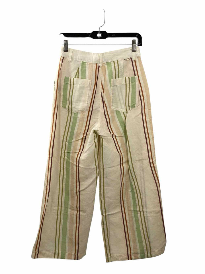 Ripcurl Size XS Cream Multi Stripe Pants