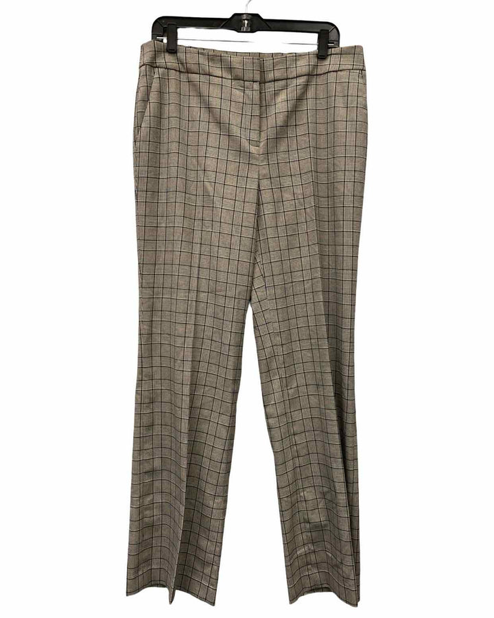 Nine West Size 10 Black Grey Plaid Pants