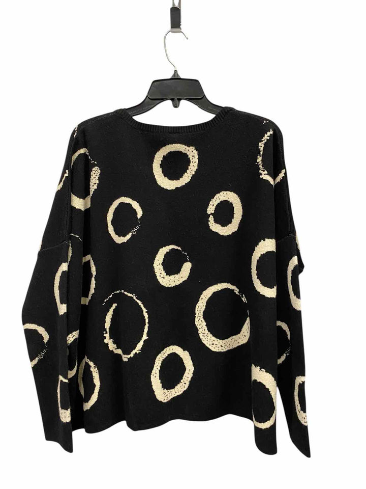 Marla Wynne Size S Black Tan Sweater