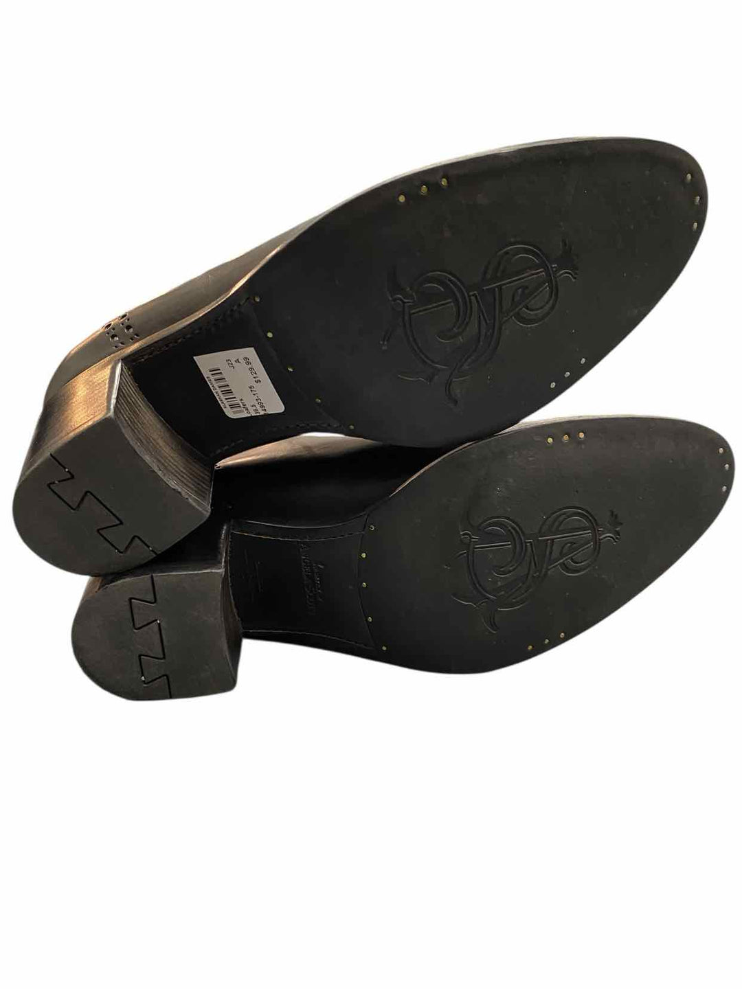 The Office of Angela Scott Shoe Size 39.5 Black Gray Leather Ombre Loafers