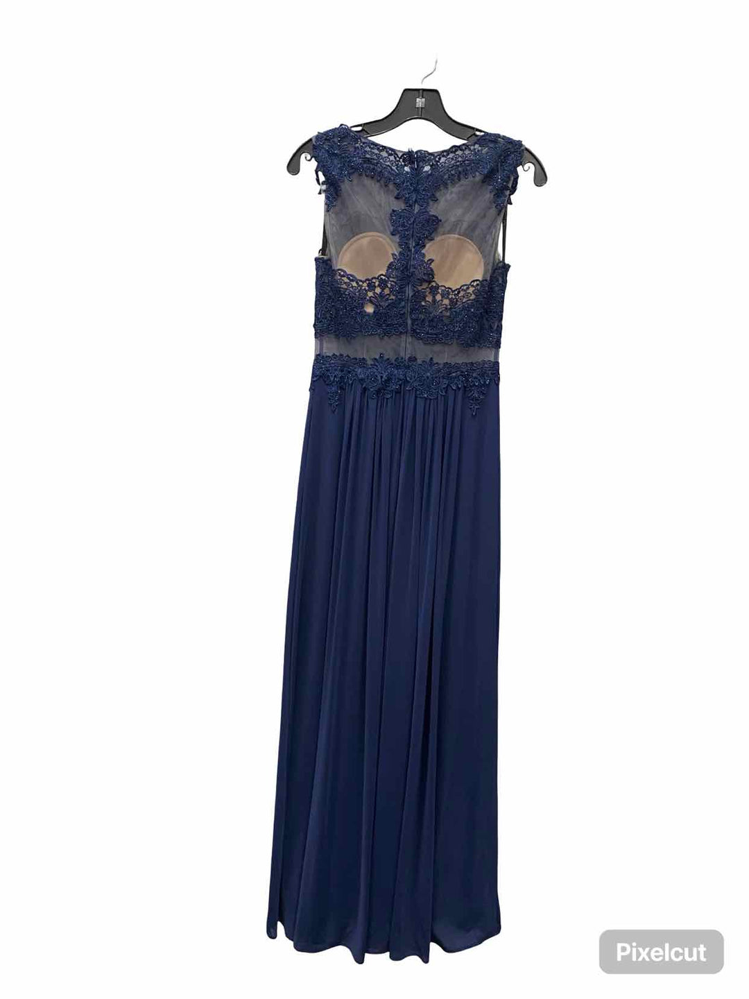JVN by Jovani Size 4 Blue Floral Formal Dress(Long)