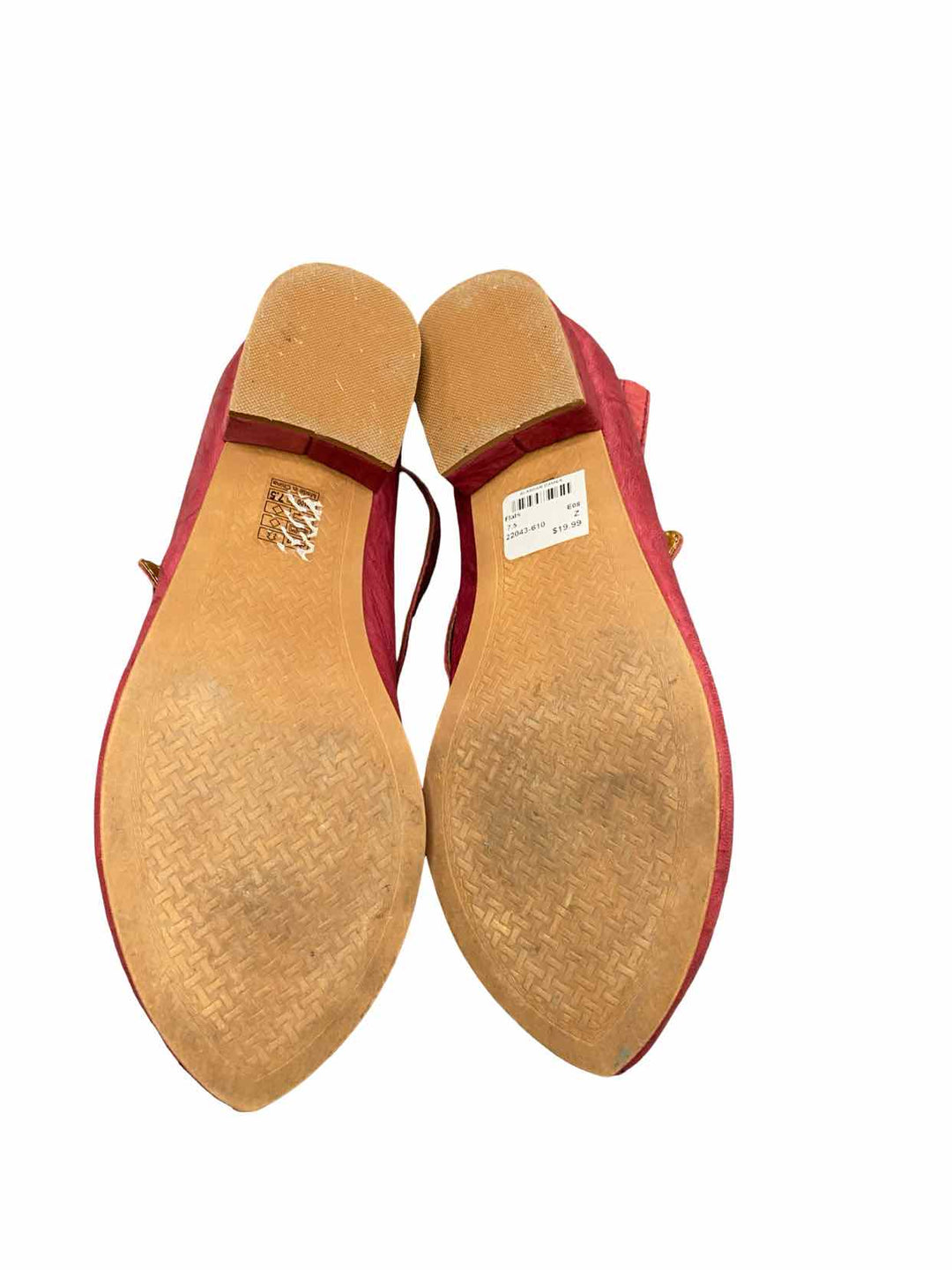Fugu Malibu Shoe Size 7.5 Pink Leather Flats