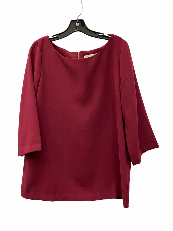 Loft Size M Burgundy Short Sleeve Shirts