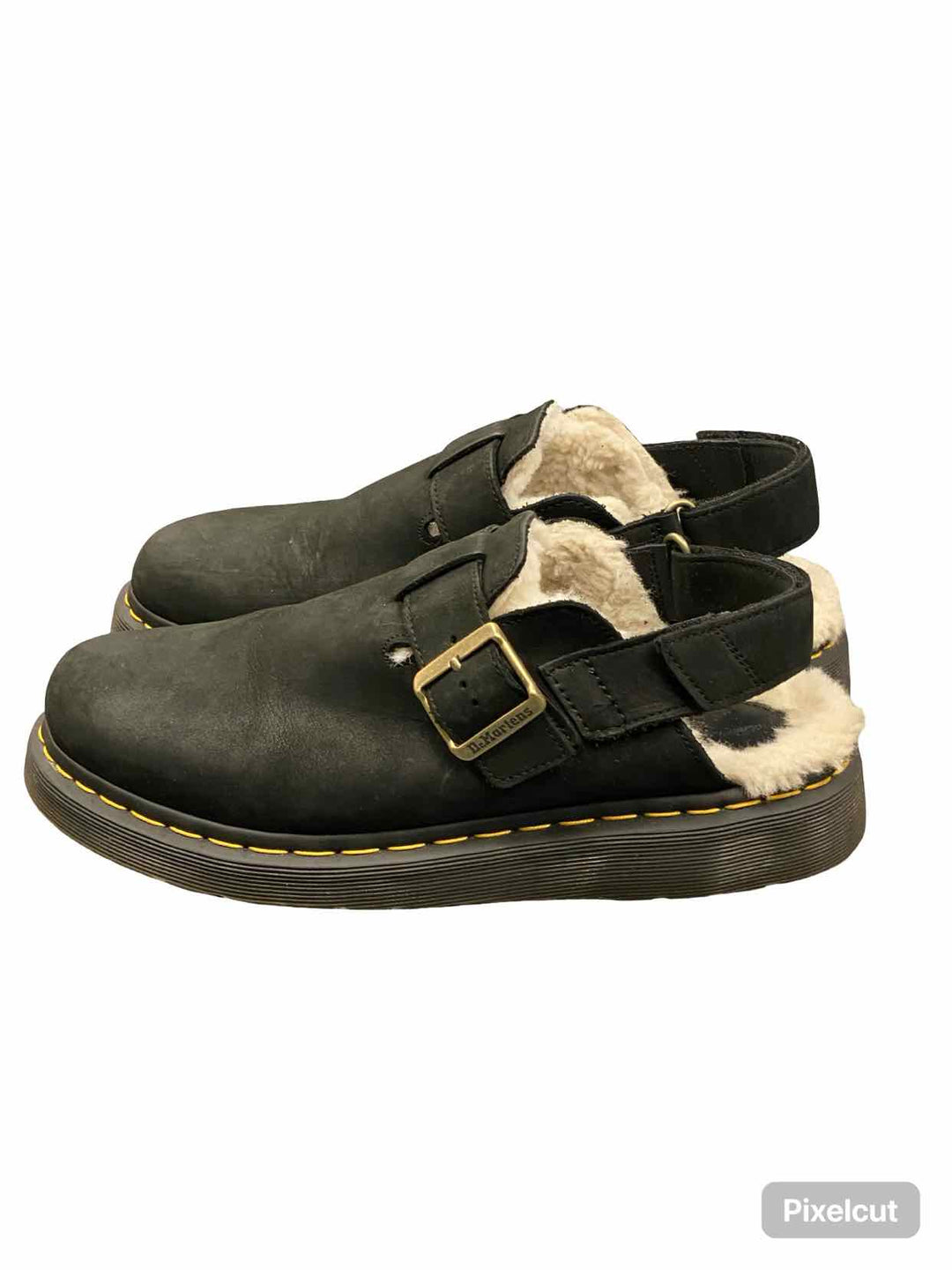 Dr. Marten Shoe Size 9 Black Suede Jorge 2 Slingback Mules Clogs