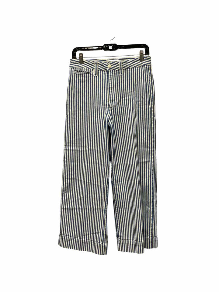 MadeWell Size 28 Blue White Stripe Jeans