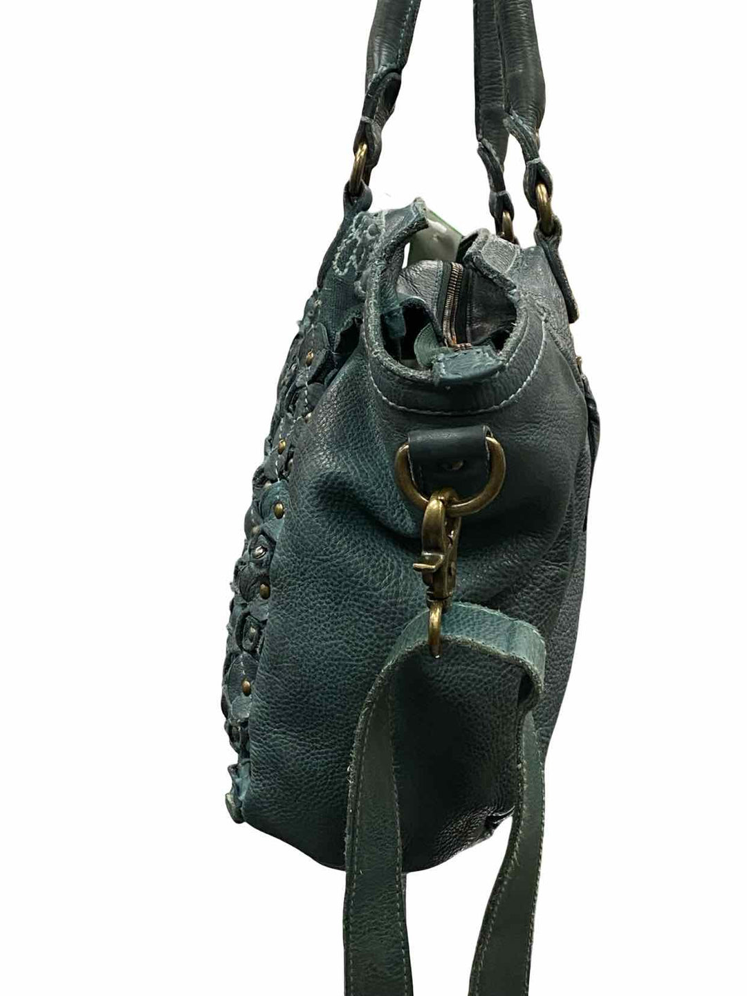 Old Trend Blue Green Blossom Flora Purse