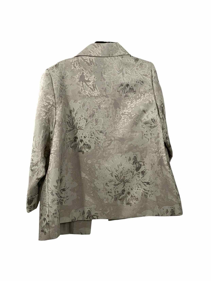 Calvin Klein Size 16 Silver Floral Jacket