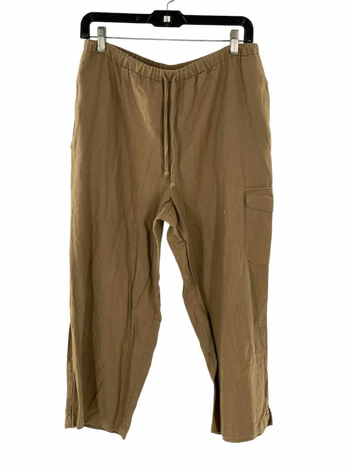 Coldwater Creek Size M Tan Linen Blend Pants