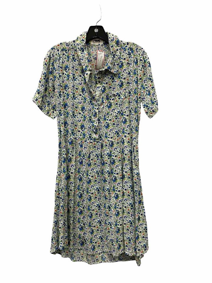 Mountain Khakis Size L Blue Multi Floral Dress
