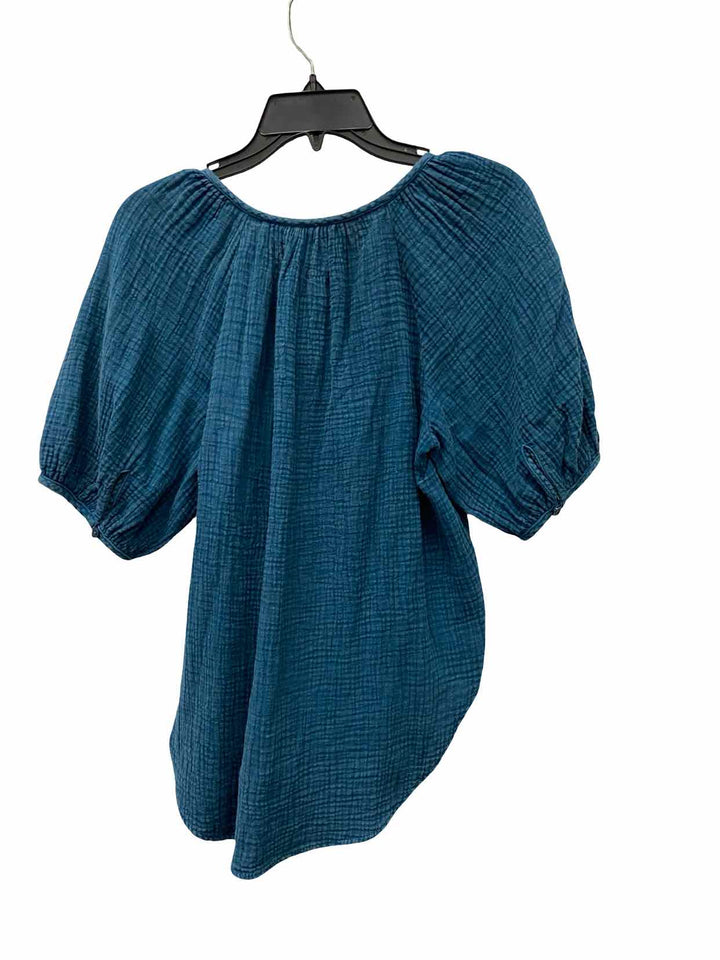 Pilcro Size S Teal Short Sleeve Shirts