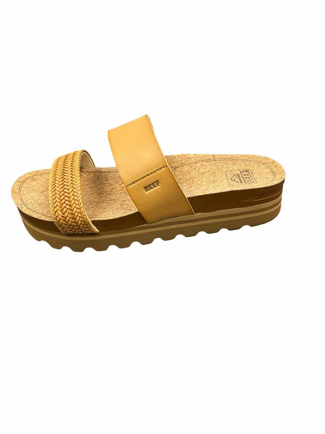 Reef Shoe Size 9.5 Brown Vegan Leather Cushion Vista Hi Arch Support Sandals