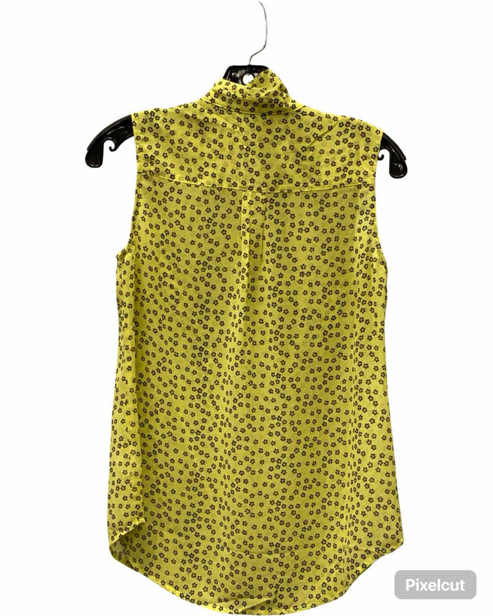 Cabi Size XS Yellow Black Floral Tank Top