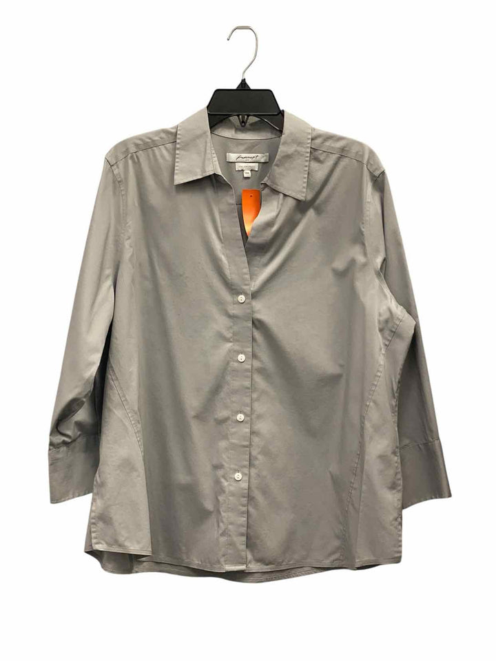 Foxcroft Size XXL Grey Long Sleeve Shirts