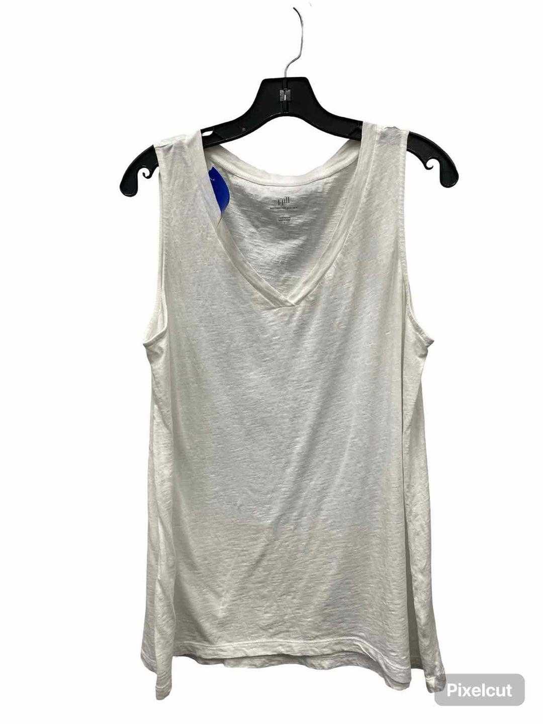 J Jill Size L White 100% cotton Tank Top